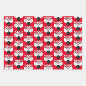 Rode, witte en zwarte bowlingballen en spelden inpakpapier vel (Voorkant 2)