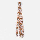 Rode, witte en zwarte grillige paddenstoel doodle stropdas (Achterkant)