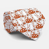 Rode, witte en zwarte grillige paddenstoel doodle stropdas (Opgerold)
