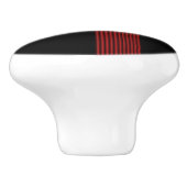 Rode, witte en zwarte knop voor geometrische klepp (Zijkant)