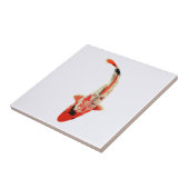 Rode, witte en zwarte koi vis tegeltje (Zijkant)