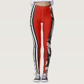 RODE WITTE EN ZWARTE LEGGINGS (Voorkant)