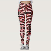 Rode witte en zwarte maïskolf leggings (Voorkant)