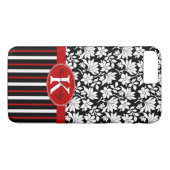 Rode, witte en zwarte naam / initiaal Case-Mate iPhone case (Achterkant (Horizontaal))