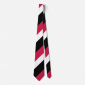 Rode witte en zwarte rode streep stropdas (Voorkant)