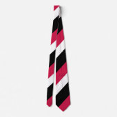 Rode witte en zwarte rode streep stropdas (Achterkant)