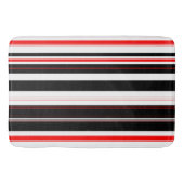 Rode witte en zwarte strepen badmat (Voorkant)