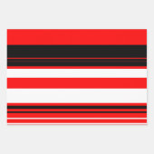 Rode witte en zwarte strepen inpakpapier vel (Voorkant 3)