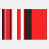 Rode witte en zwarte strepen inpakpapier vel (Voorkant 2)