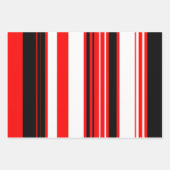 Rode witte en zwarte strepen inpakpapier vel (Voorkant)