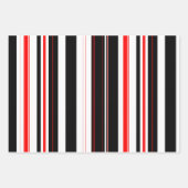Rode witte en zwarte strepen inpakpapier vel (Voorkant 2)
