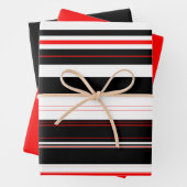 Rode witte en zwarte strepen inpakpapier vel (In situ)