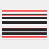 Rode witte en zwarte strepen inpakpapier vel (Voorkant)