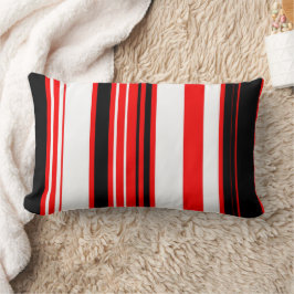 Rode witte en zwarte strepen kussen