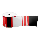 Rode witte en zwarte strepen satijnen lint (Spoel)