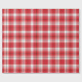 rode witte en zwarte tartaanvis cadeaupapier (Vlak)