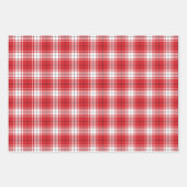 rode witte en zwarte tartaanvis inpakpapier vel (Voorkant)