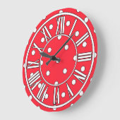 Rode witte en zwarte wandklok (Hoek)