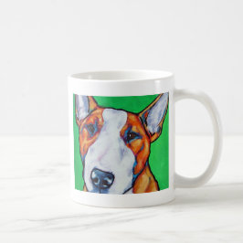 Rode/witte Engelse bull Terrier Koffiemok