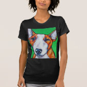 Rode/witte Engelse bull Terrier T-shirt (Voorkant)