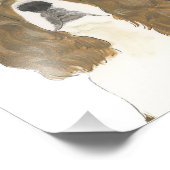 Rode & Witte Engelse Springerspaniel Kunst Foto Afdruk (Hoek)