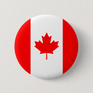 Rode Witte Esdoornblad Canada Vlag Ronde Button 5,7 Cm