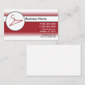 Rode witte fade kleding hanger visitekaartjes (Voorkant / Achterkant)