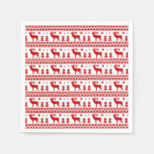 Rode Witte Fair Isle Kerst Trui Patroon Servetten (Voorkant)