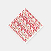Rode Witte Fair Isle Kerst Trui Patroon Servetten (Hoek)