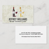 Rode witte flessen visitekaartje (Voorkant / Achterkant)