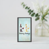 Rode witte flessen visitekaartje (Staand voorkant)