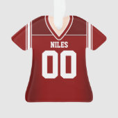 Rode/witte Football Jersey Ornament (voorkant)