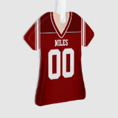Rode/witte Football Jersey Ornament (voorkant)