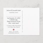 Rode & Witte Fractale Kant Uitnodiging Eetfeestje Briefkaart (Achterkant)