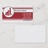 Rode witte geassisteerde levende visitekaartjes (Voorkant / Achterkant)