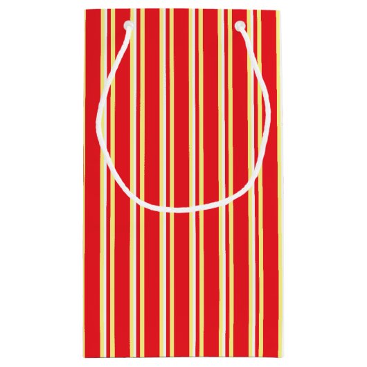 Rode witte, gele koekjeswisselzakken klein cadeauzakje (Achterkant)