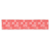 Rode Witte Gemengde Patchwork Patchwork Ontwerp Korte Tafelloper (Horizontaal)
