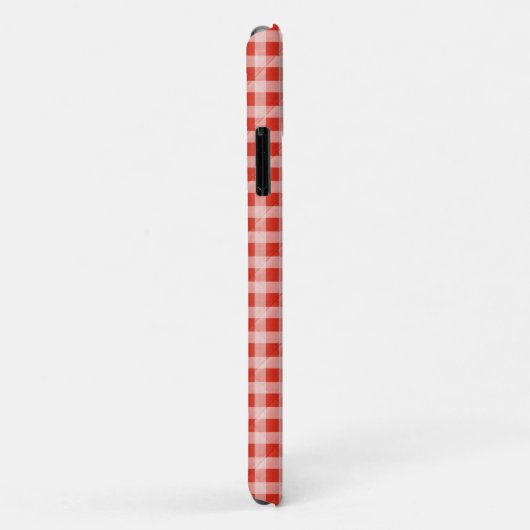 rode witte gevilde gingham Case-Mate iPhone case (Achterkant/rechts)