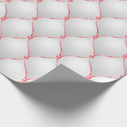 Rode & Witte Glam Kerstvakantie Cadeaupapier (Hoek)