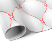 Rode & Witte Glam Kerstvakantie Cadeaupapier (Rol Hoek)