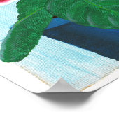 Rode Witte Gloxinia Afrikaans Viooltje Bloem Poste Poster (Hoek)