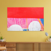 Rode & Witte Graffiti - Street Art Collectie Canvas Afdruk (Insitu (Woonkamer))