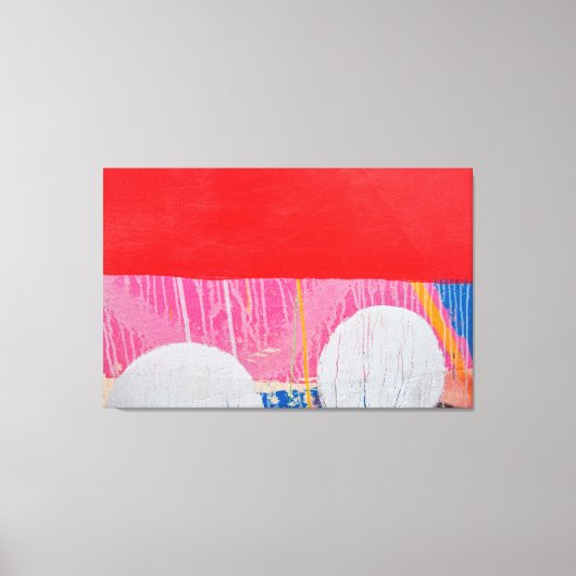 Rode & Witte Graffiti - Street Art Collectie Canvas Afdruk (Voorkant)