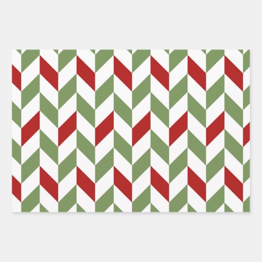 RODE WITTE GROEN SNOWFLAKES STARS STRIPES INPAKPAPIER VEL (Voorkant 3)