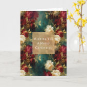 Rode Witte Groene Bloemen Kaart (Gele Bloem)