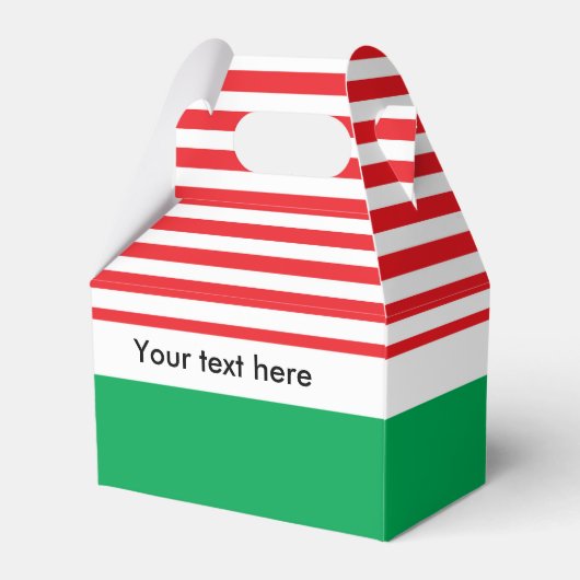 Rode Witte Groene Kerstfeest Favor Dozen Bedankdoosjes (Voorkant Zijde)