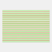 Rode, witte, groene kerststijlpatronen inpakpapier vel (Voorkant 3)