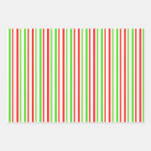 Rode, witte, groene kerststijlstrepen inpakpapier vel (Voorkant 3)
