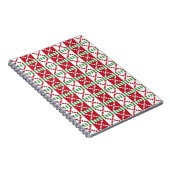 Rode, witte, groene Letse Letse etnische volkskuns Notitieboek (Rechterzijde)