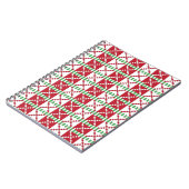 Rode, witte, groene Letse Letse etnische volkskuns Notitieboek (Linkerzijde)